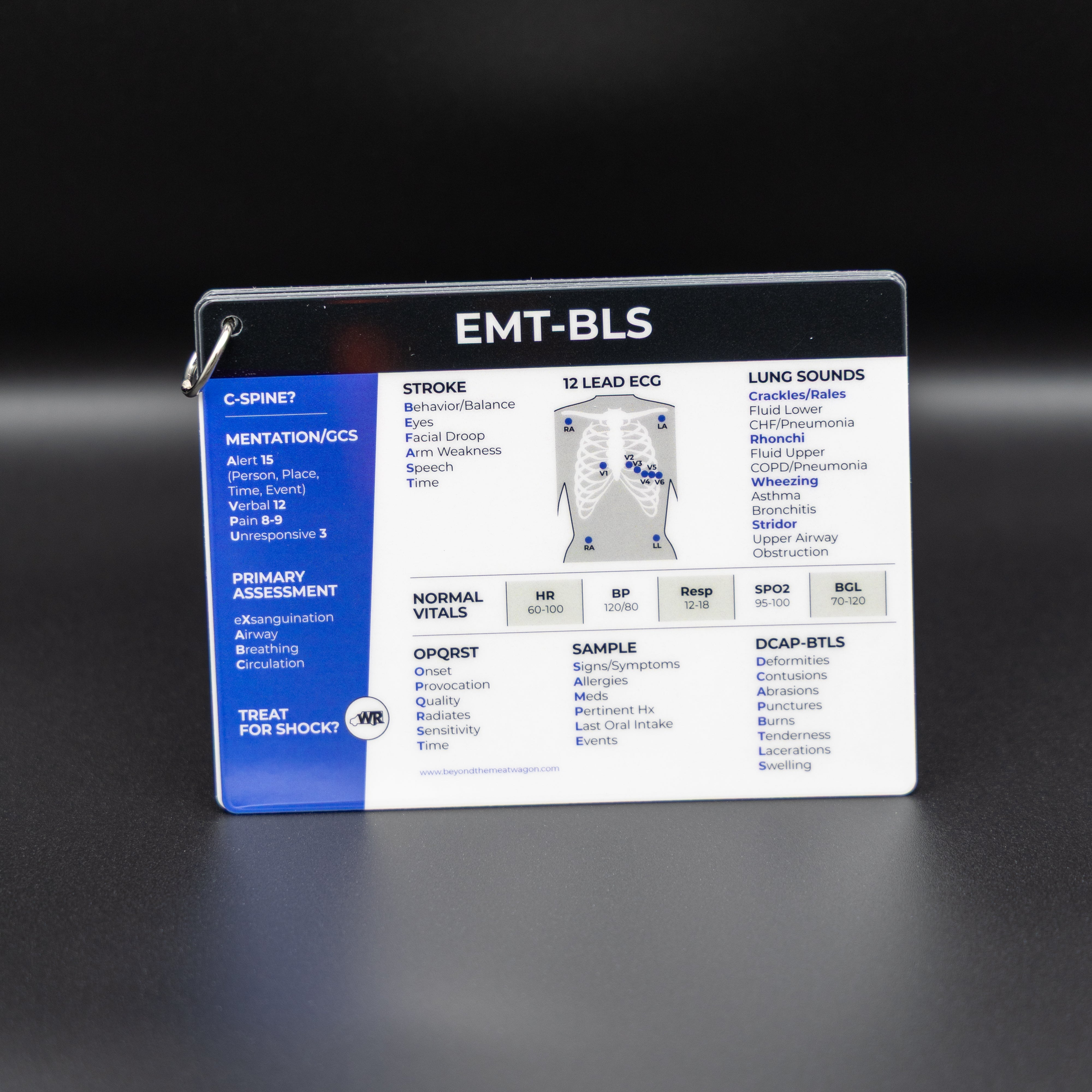 BLS/EMT Medical Reference Cards – Beyond The Meat Wagon