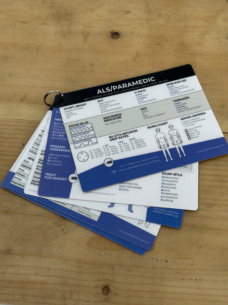 ALS Medical Reference Cards (Whole Pack) – Beyond The Meat Wagon